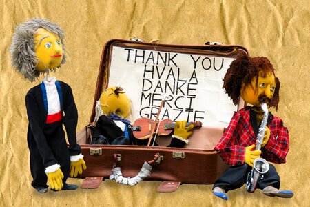 Figure puppet theatre music