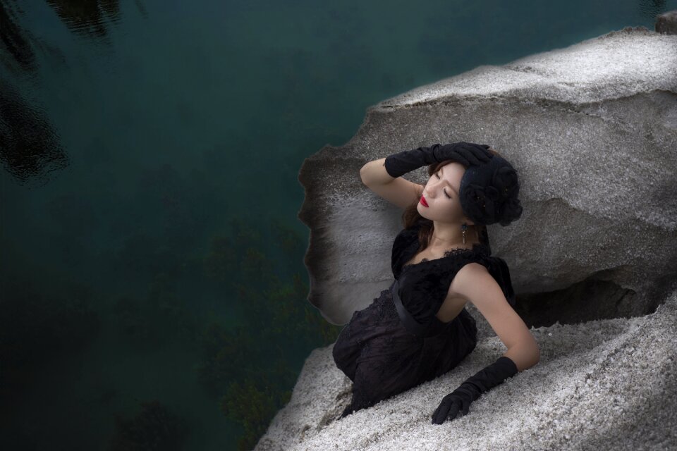 Woman girl portrait dress