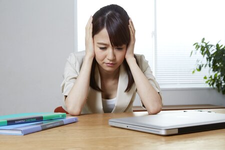 Business woman worry