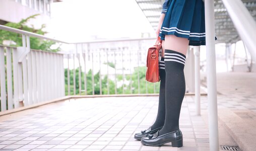 Female student legs