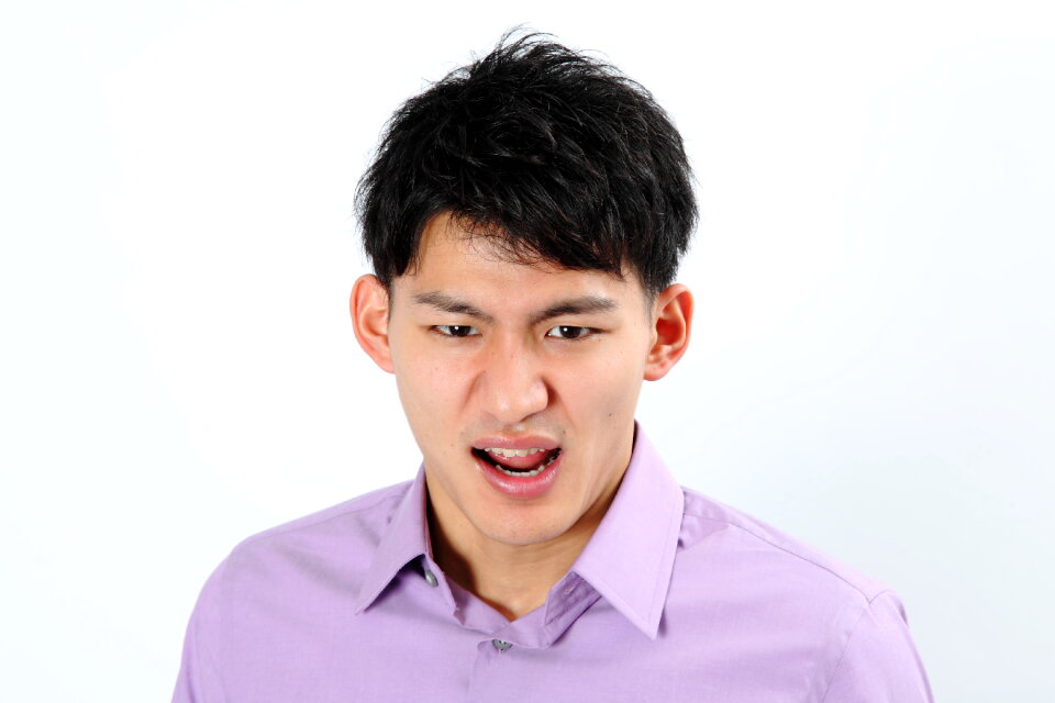 Man portrait angry