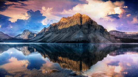 Mountain lake landscape