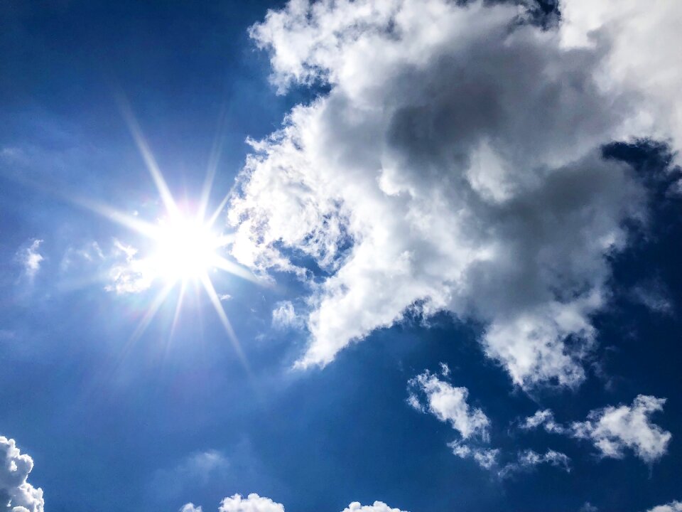 Sky clouds sunshine