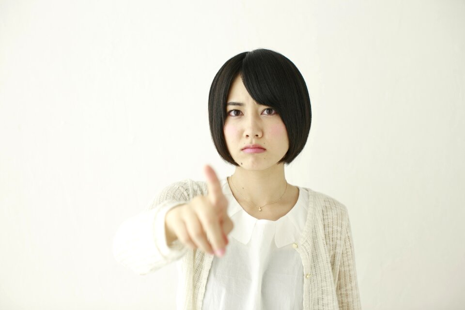 Woman girl angry