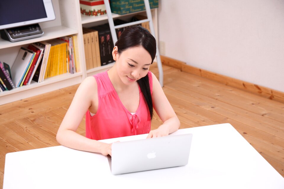 Woman girl laptop computer