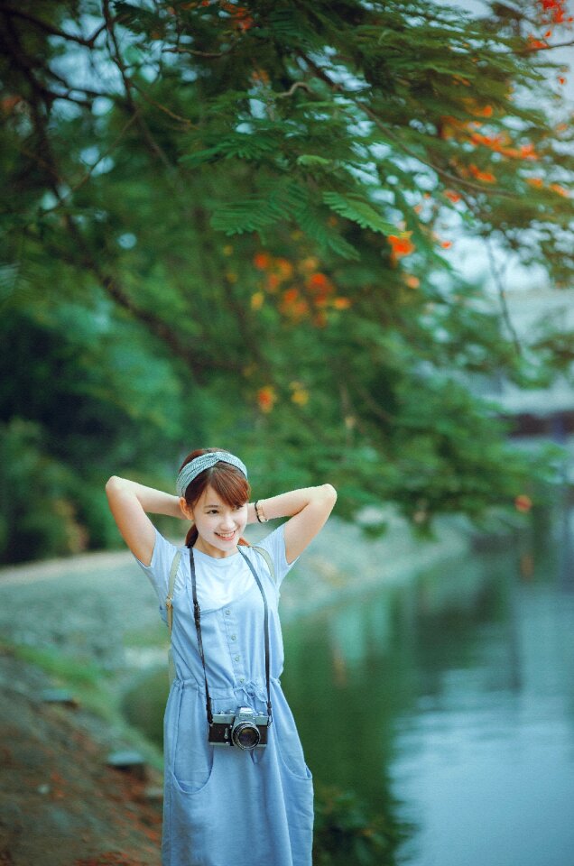 Woman girl portrait camera