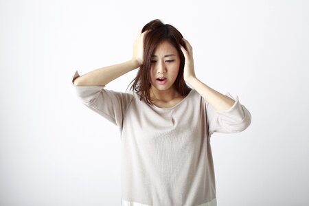 Woman girl troubled