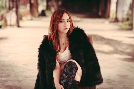 Woman girl portrait