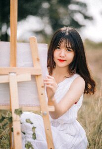 Woman girl portrait