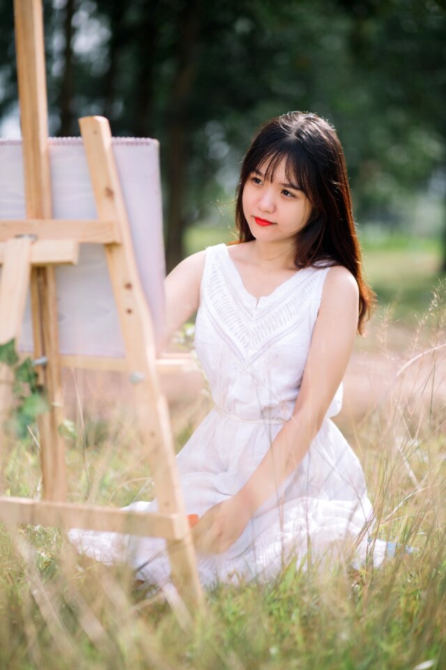 Woman girl portrait