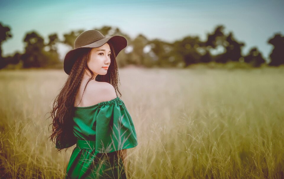 Woman girl portrait
