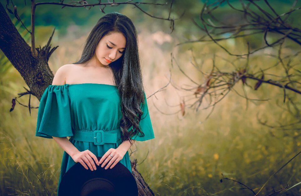 Woman girl portrait