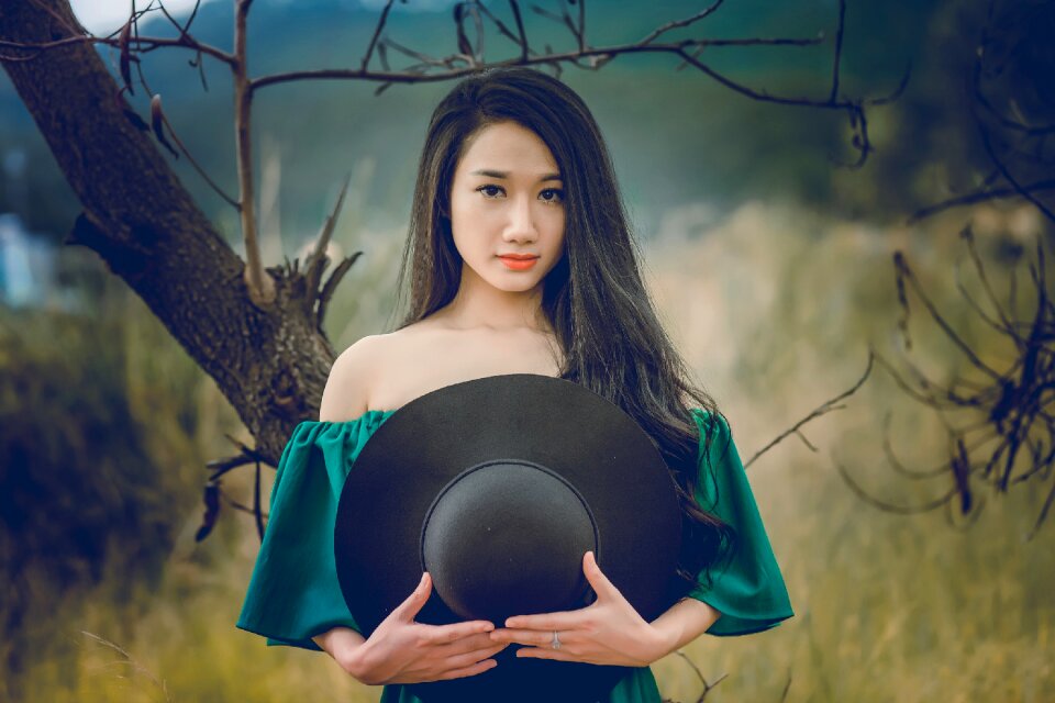 Woman girl portrait