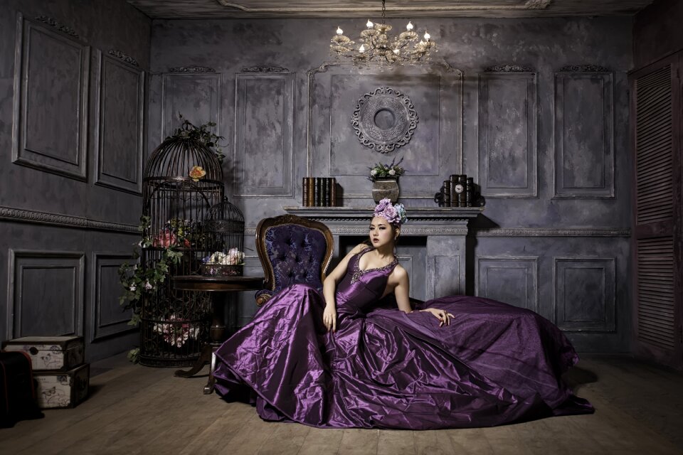 Woman girl portrait dress