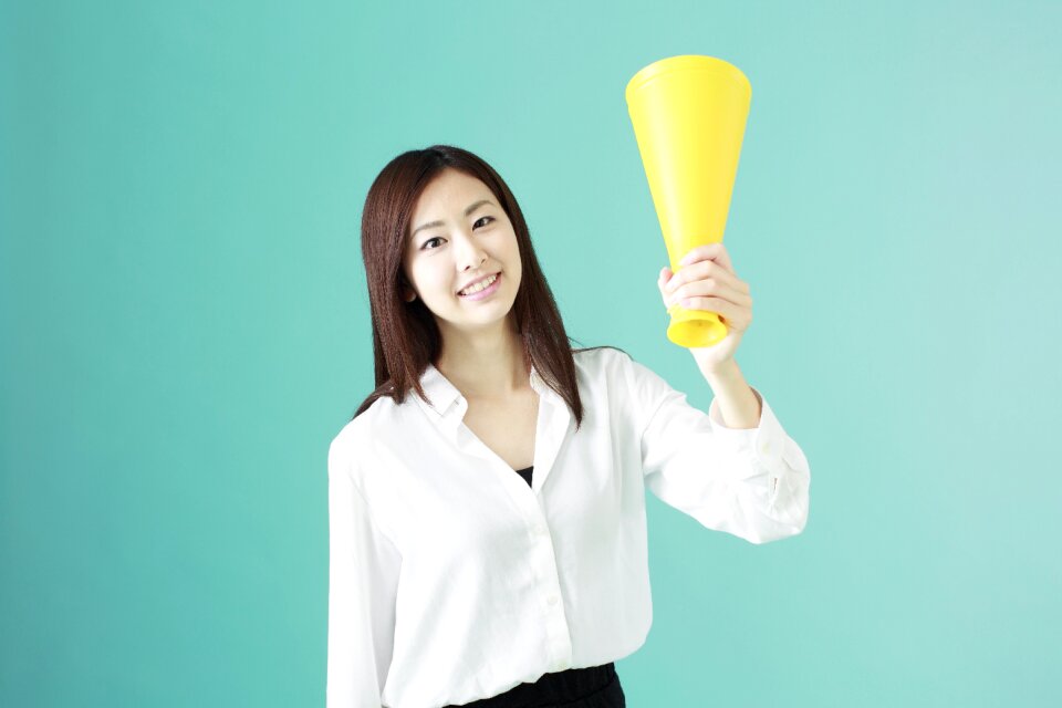 Business woman cheer