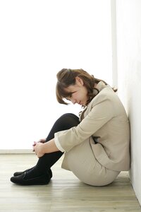 Business woman depressed