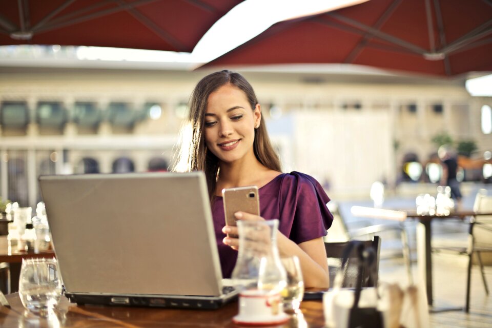 Woman girl smartphone