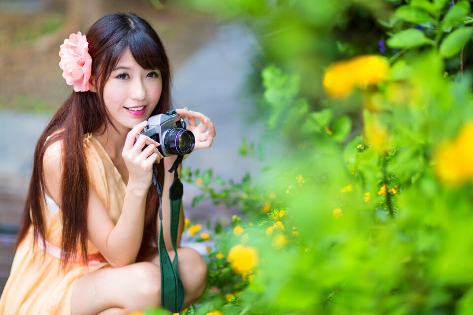 Woman girl portrait