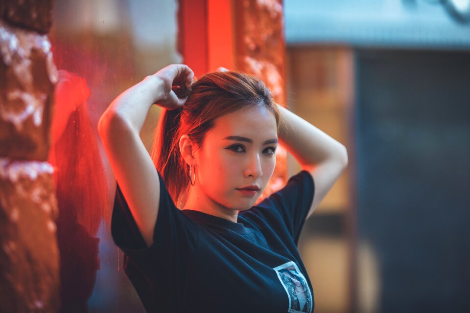 Woman girl portrait