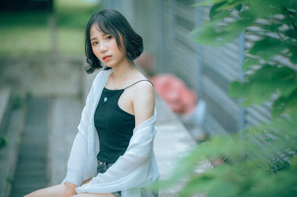 Woman girl portrait