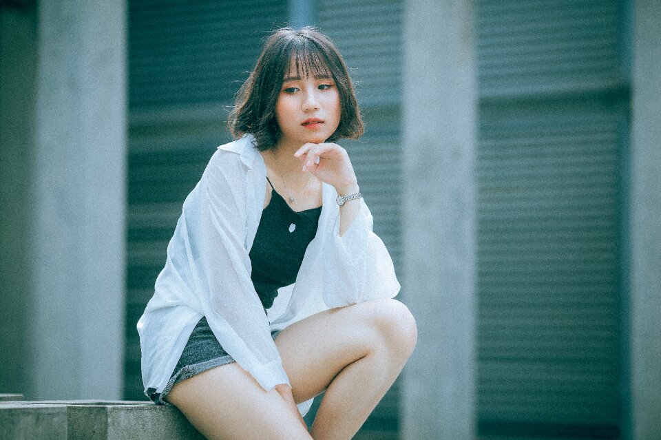 Woman girl portrait