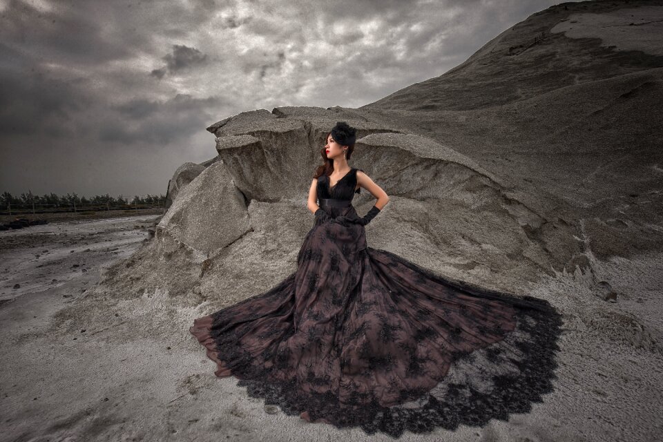 Woman girl portrait dress
