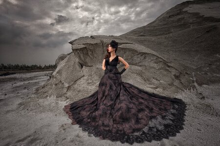 Woman girl portrait dress