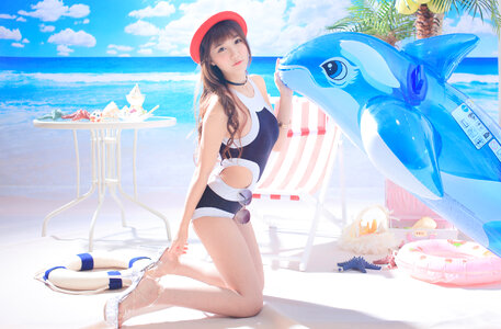 Woman girl swimwear