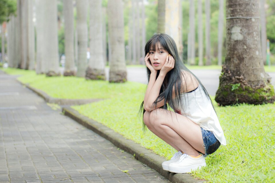 Woman girl portrait