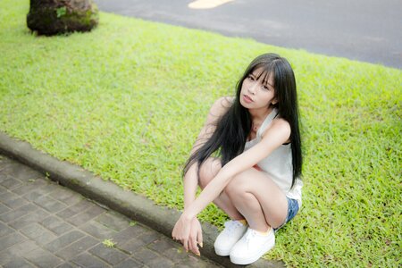 Woman girl portrait