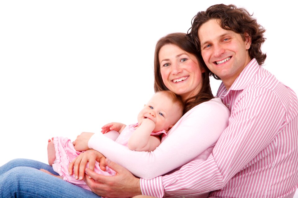 Family fathrer mother baby
