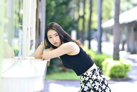 Woman girl portrait