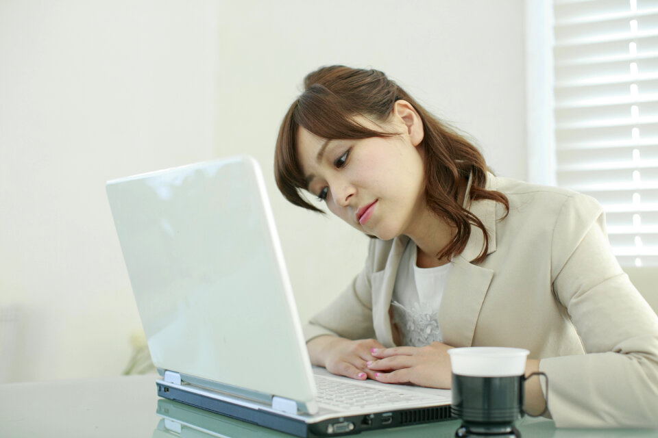 Business woman laptop computer