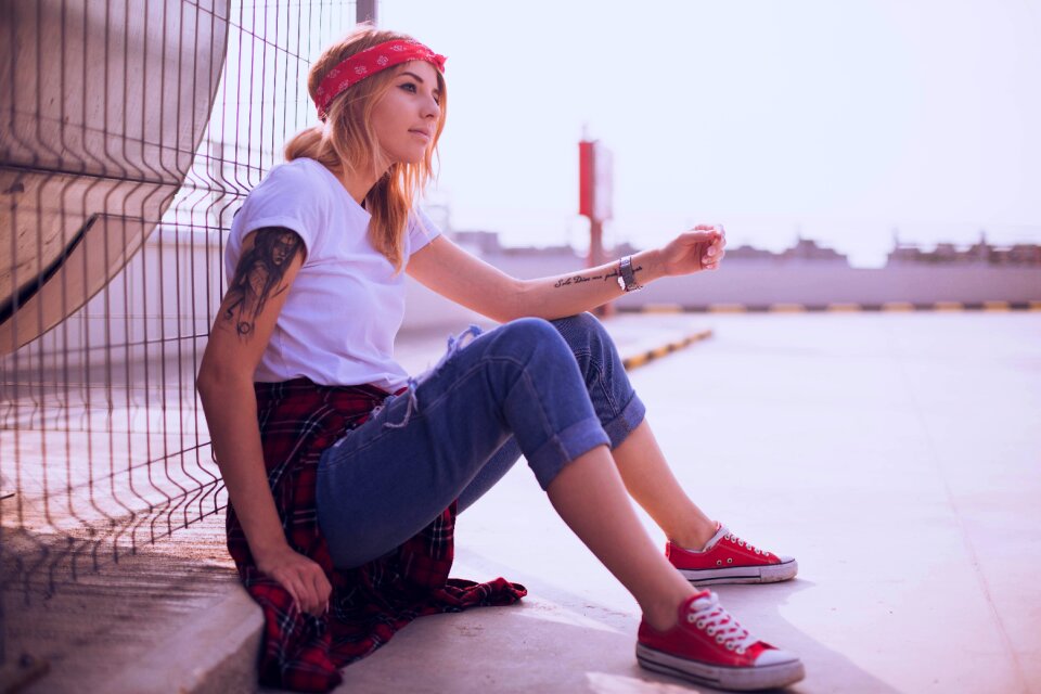 Woman girl portrait