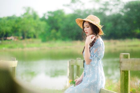 Woman girl portrait