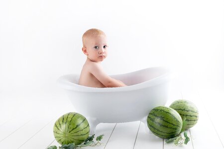 Baby bathtub watermelons