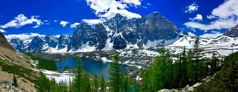 Banff national park mountain lake photo