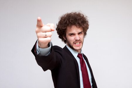 Business man angry