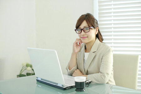 Business woman glasses