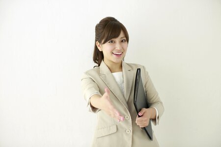 Business woman handshake photo
