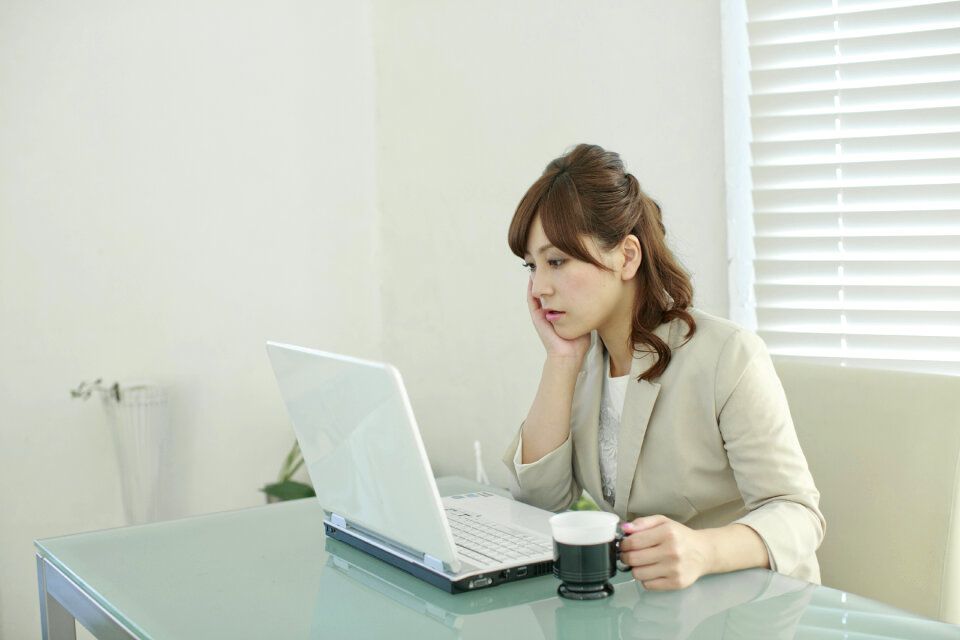 Business woman laptop computer
