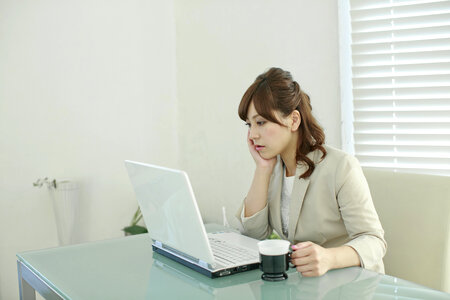 Business woman laptop computer