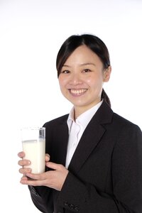 Business woman milk