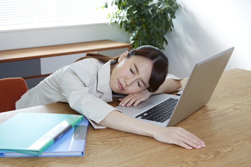 Business woman sleeping