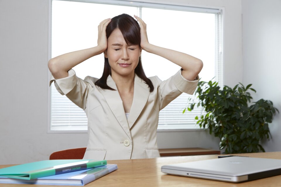 Business woman troubled