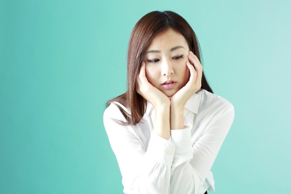Business woman worry
