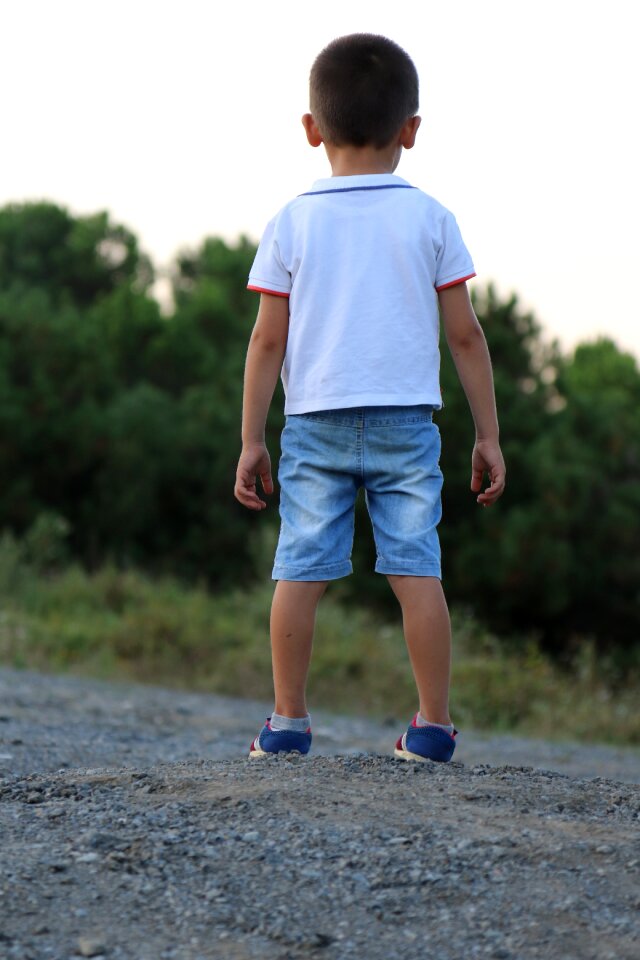 Child boy back