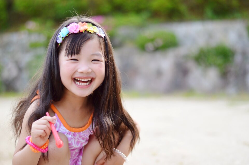 Child girl laugh