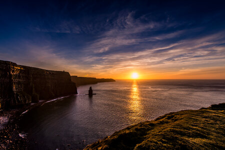 Cliffs of moher sunset photo