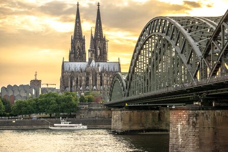 Cologne cathedral hohenzollern bridge photo